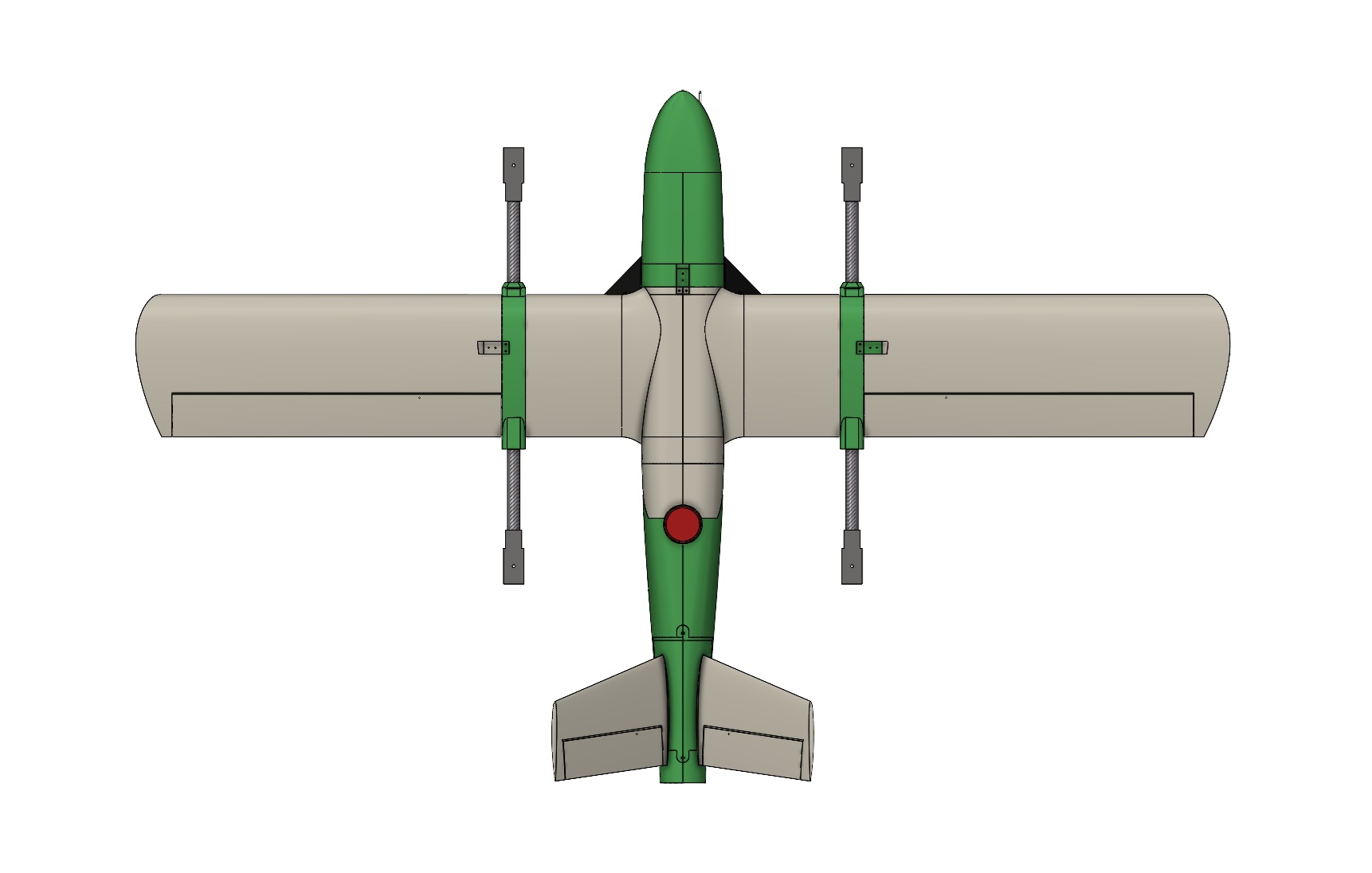 SDR VT-Tail — 3D-printed tail-sitter VTOL drone